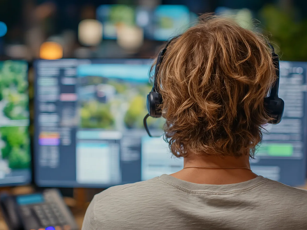 Operator monitoring vehicle alerts in a secure operating centre